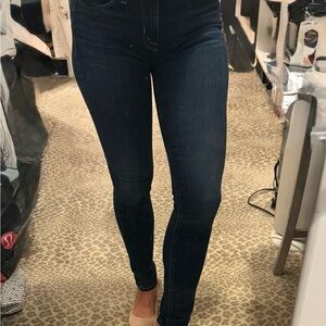 Hudson Jeans Dark Indigo High-Rise Skinny Jeans - Women's